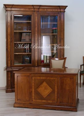 Classic style inlaid study desk handcrafted in solid wood
